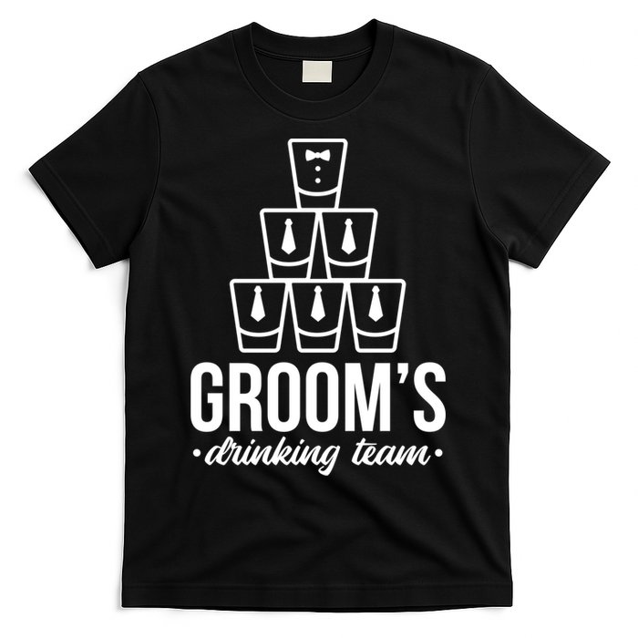 Grooms Drinking Teem Glass T-Shirt