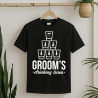 Grooms Drinking Teem Glass T-Shirt