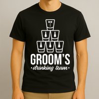 Grooms Drinking Teem Glass T-Shirt