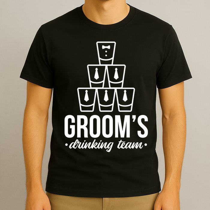 Grooms Drinking Teem Glass T-Shirt