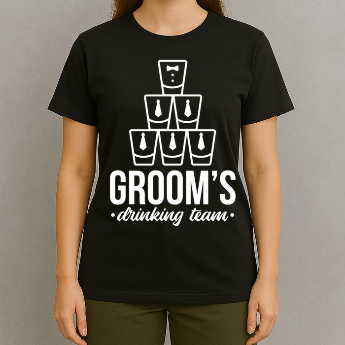 Grooms Drinking Teem Glass T-Shirt