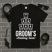 Grooms Drinking Teem Glass T-Shirt