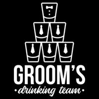 Grooms Drinking Teem Glass T-Shirt