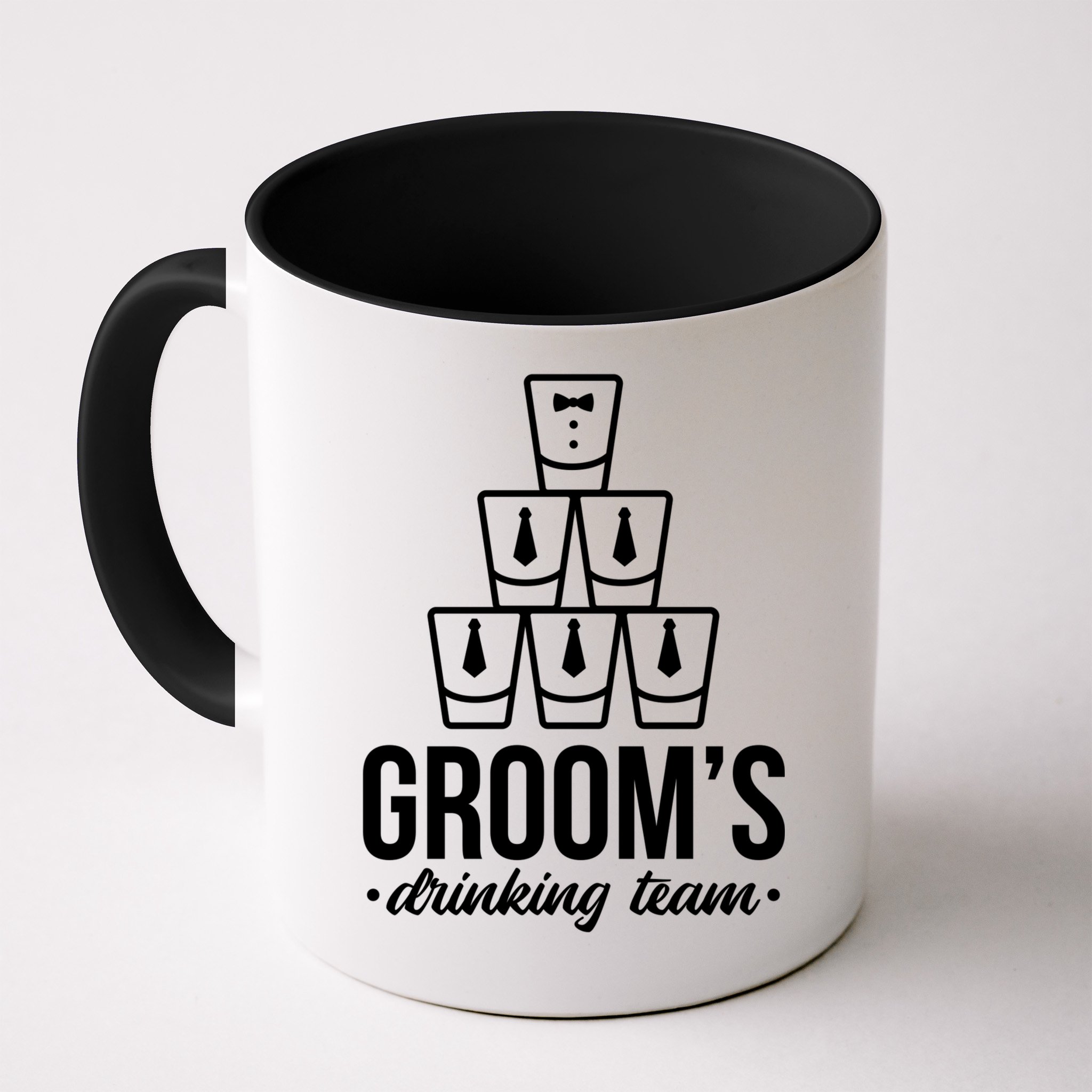 Grooms Drinking Teem Glass Mug