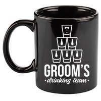 Grooms Drinking Teem Glass 11oz C Handle Ceramic Mug