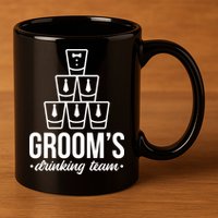 Grooms Drinking Teem Glass 11oz C Handle Ceramic Mug