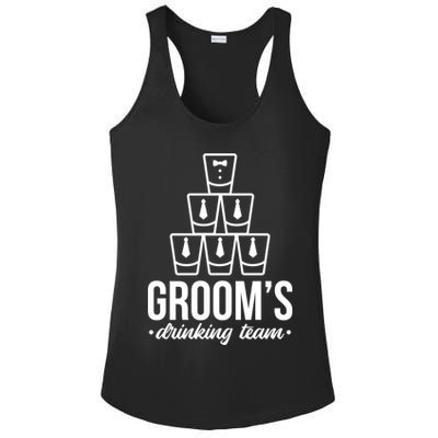 Grooms Drinking Teem Glass Ladies PosiCharge Competitor Racerback Tank