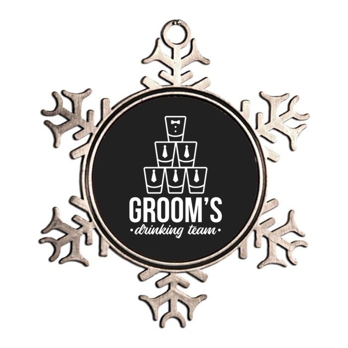 Grooms Drinking Teem Glass Metallic Star Ornament