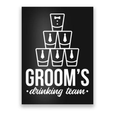 Grooms Drinking Teem Glass Poster