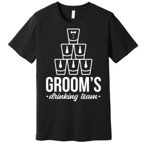 Grooms Drinking Teem Glass Premium T-Shirt