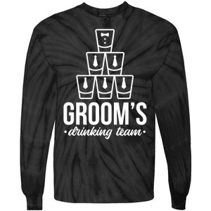 Grooms Drinking Teem Glass Tie-Dye Long Sleeve Shirt