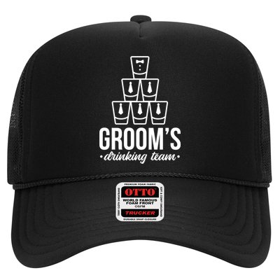 Grooms Drinking Teem Glass Trucker Hat