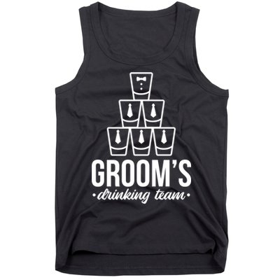 Grooms Drinking Teem Glass Tank Top