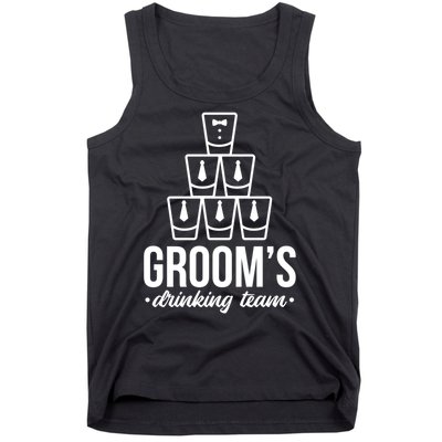 Grooms Drinking Teem Glass Tank Top