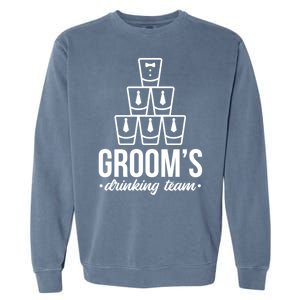 Grooms Drinking Teem Glass Garment-Dyed Sweatshirt