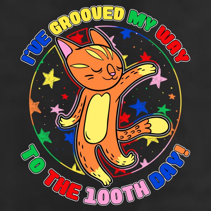 Groovy Cat 100th Day of School Adult Drive Performance Visor