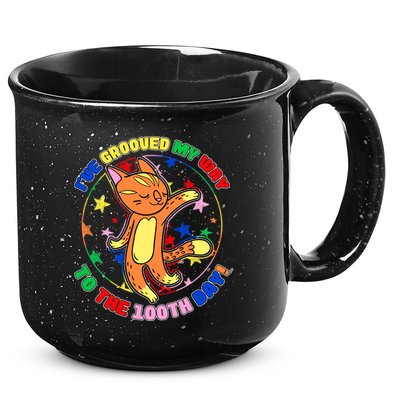 Groovy Cat 100th Day of School 15oz Campfire Ceramic Mug