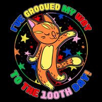 Groovy Cat 100th Day of School 16oz Travel Tumbler
