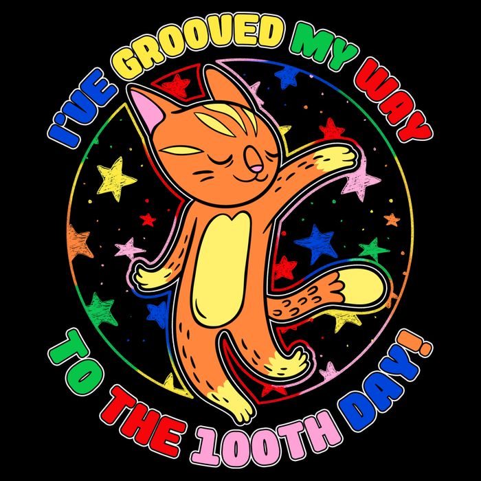 Groovy Cat 100th Day of School 16oz Travel Tumbler