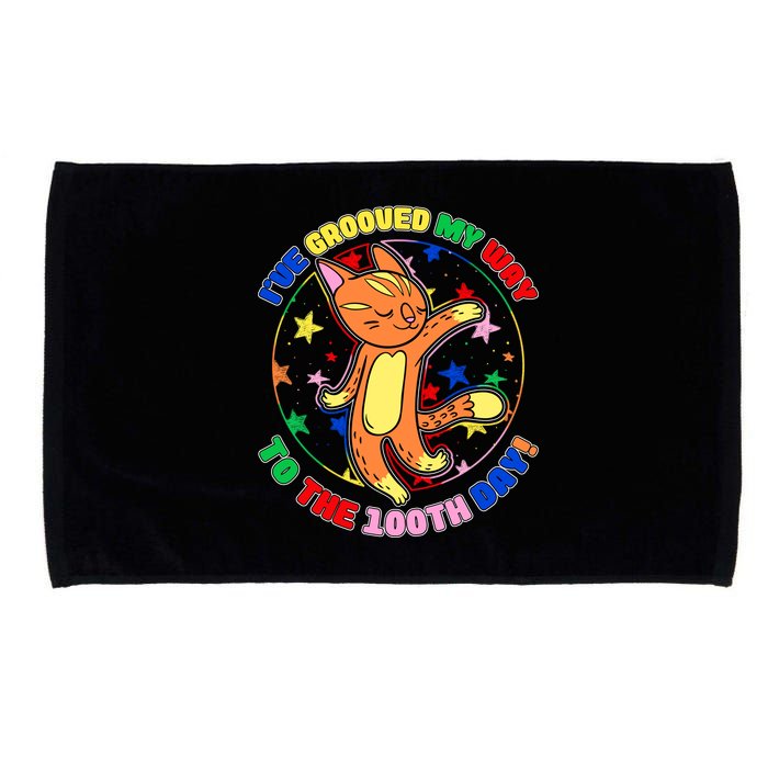 Groovy Cat 100th Day of School Microfiber Hand Towel