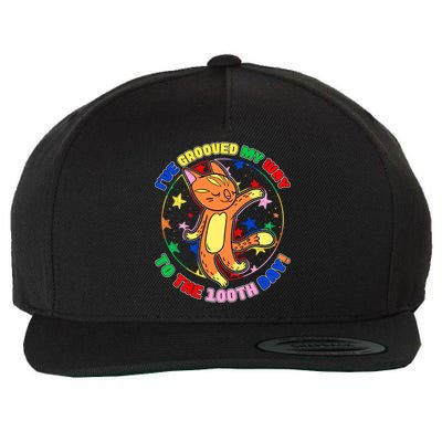 Groovy Cat 100th Day of School Wool Snapback Cap