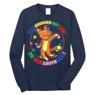 Groovy Cat 100th Day of School Long Sleeve Shirt