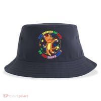 Groovy Cat 100th Day of School Sustainable Bucket Hat