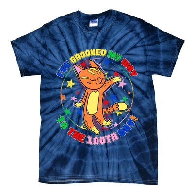 Groovy Cat 100th Day of School Tie-Dye T-Shirt
