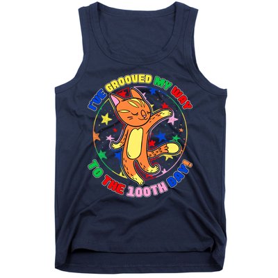 Groovy Cat 100th Day of School Tank Top