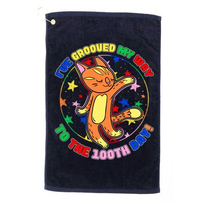 Groovy Cat 100th Day of School Golf Towel