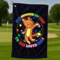Groovy Cat 100th Day of School Golf Towel