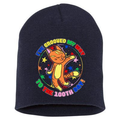 Groovy Cat 100th Day of School Short Acrylic Beanie