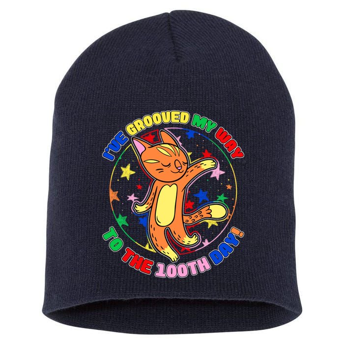 Groovy Cat 100th Day of School Short Acrylic Beanie