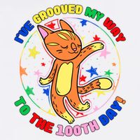 Groovy Cat 100th Day of School Garment-Dyed Sweatshirt
