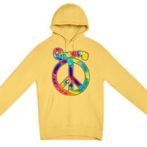 Groovy Peace Sign Premium Pullover Hoodie