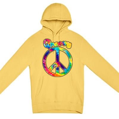 Groovy Peace Sign Premium Pullover Hoodie