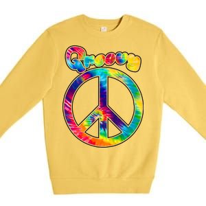 Groovy Peace Sign Premium Crewneck Sweatshirt