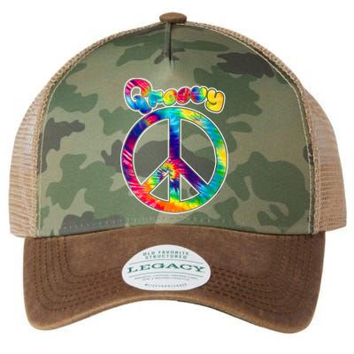 Groovy Peace Sign Legacy Tie Dye Trucker Hat