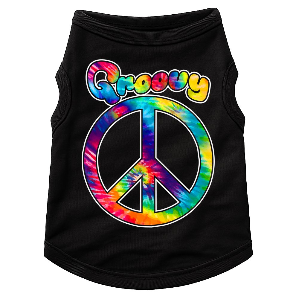 Groovy Peace Sign Doggie Tank