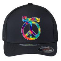 Groovy Peace Sign Flexfit Unipanel Trucker Cap