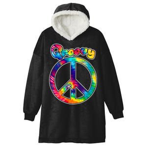 Groovy Peace Sign Hooded Wearable Blanket