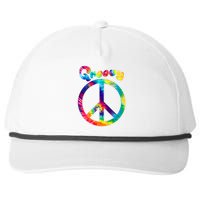 Groovy Peace Sign Snapback Five-Panel Rope Hat