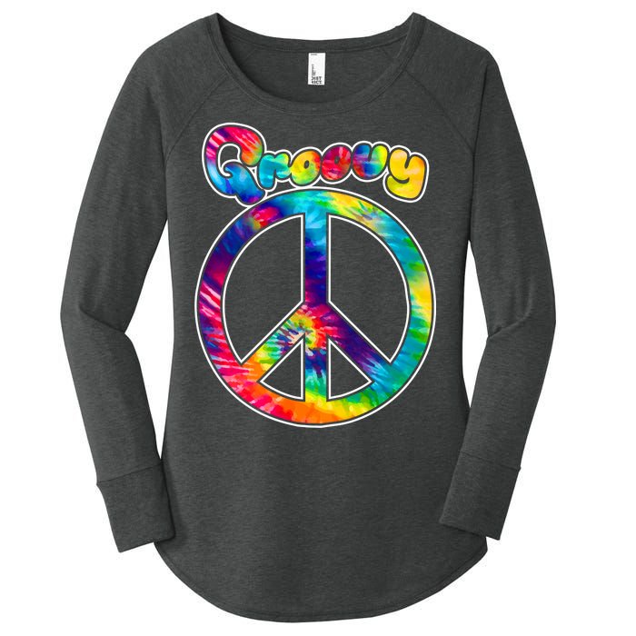 Groovy Peace Sign Women's Perfect Tri Tunic Long Sleeve Shirt