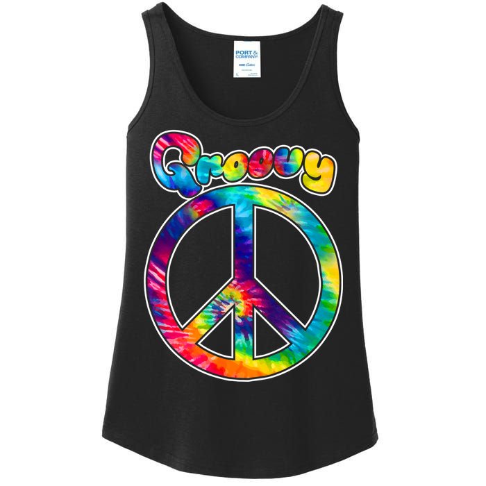 Groovy Peace Sign Ladies Essential Tank