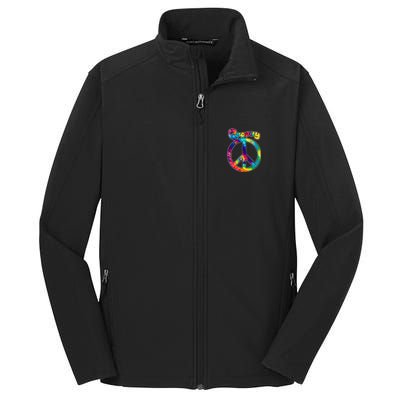 Groovy Peace Sign Core Soft Shell Jacket