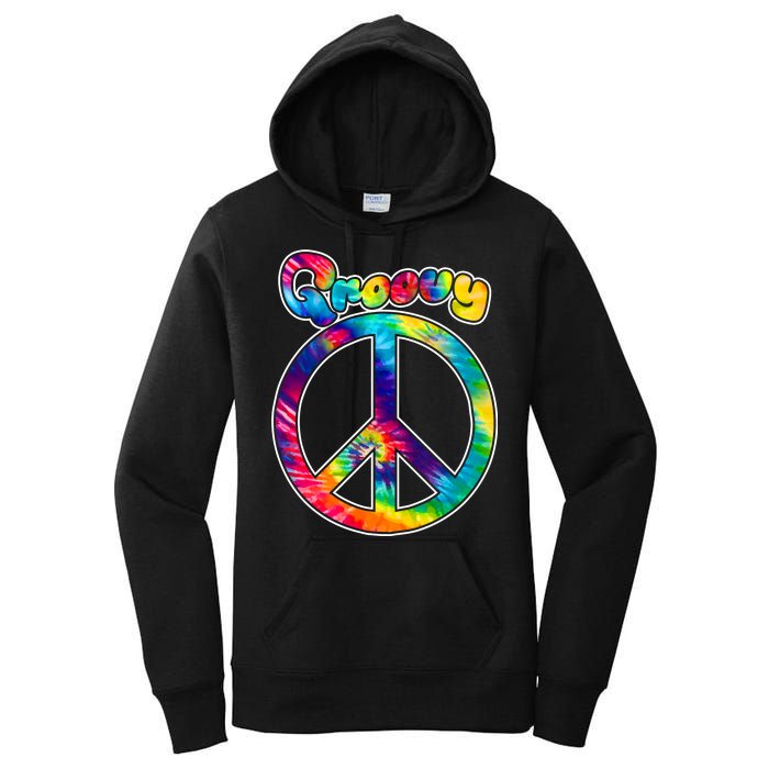 Groovy Peace Sign Women's Pullover Hoodie