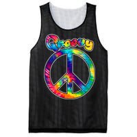 Groovy Peace Sign Mesh Reversible Basketball Jersey Tank