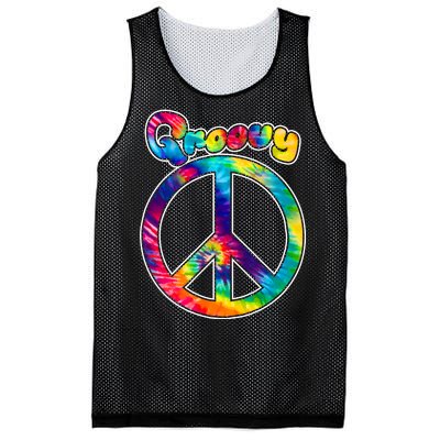 Groovy Peace Sign Mesh Reversible Basketball Jersey Tank