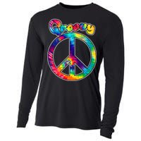 Groovy Peace Sign Cooling Performance Long Sleeve Crew