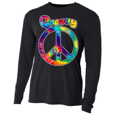 Groovy Peace Sign Cooling Performance Long Sleeve Crew